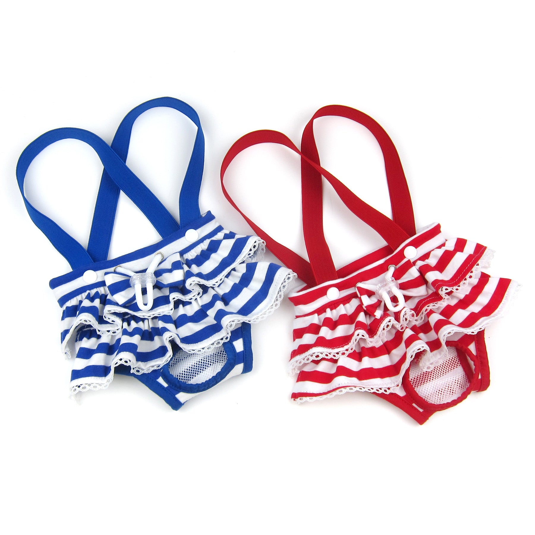 4th of July American Flag Suspenders Navy Soft Baby One Piece Blue