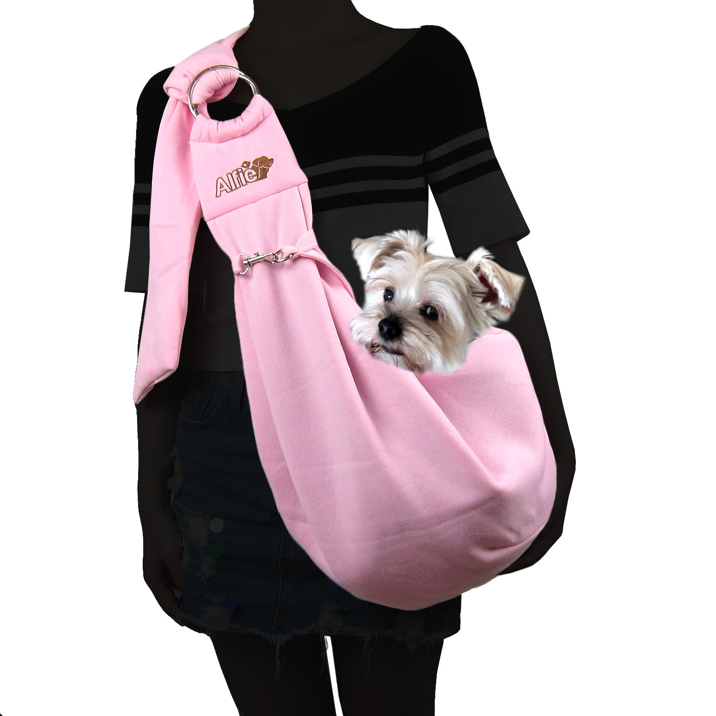 Dog in sling best sale