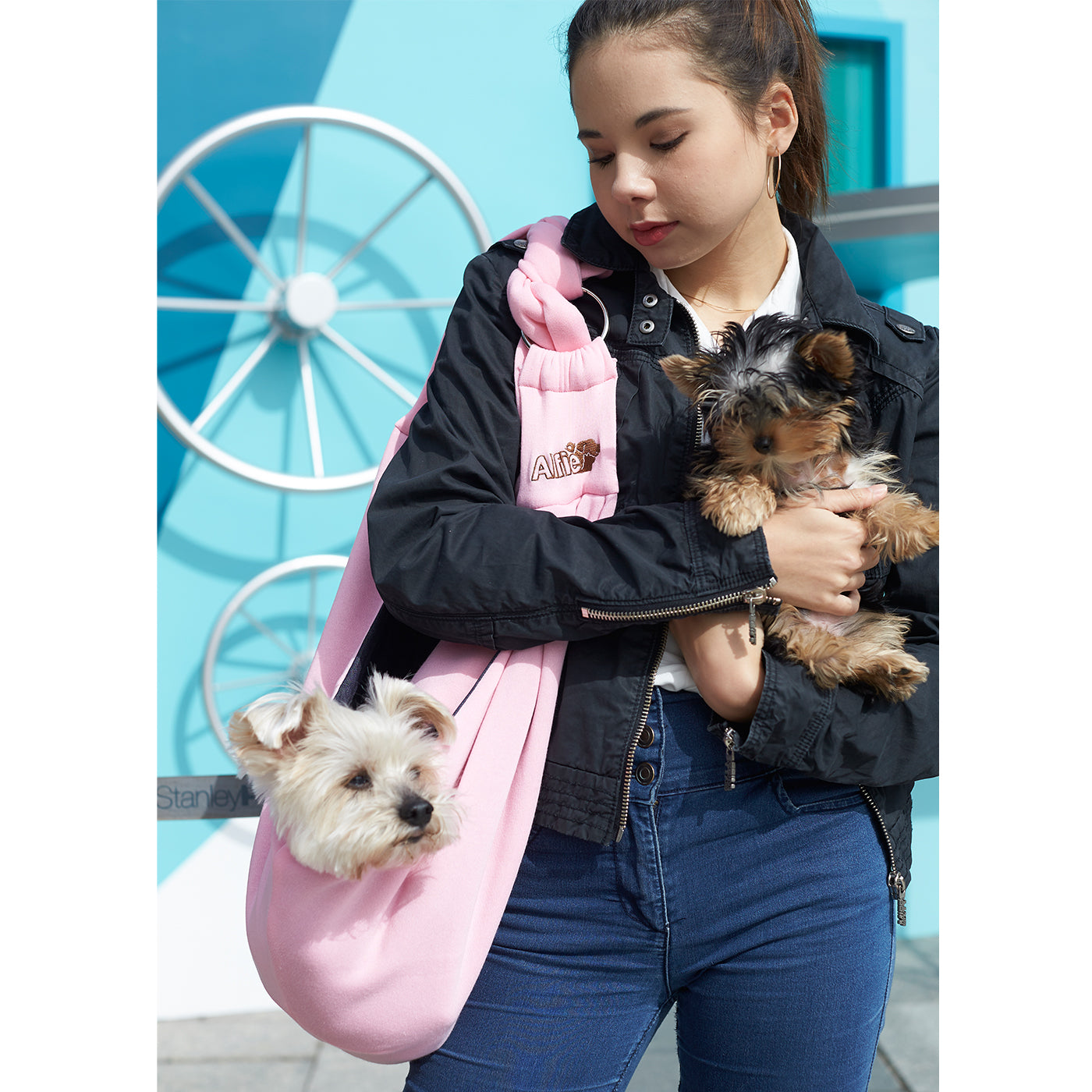 Chico Pink Pet Sling Carrier with Adjustable Strap Alfie Pet